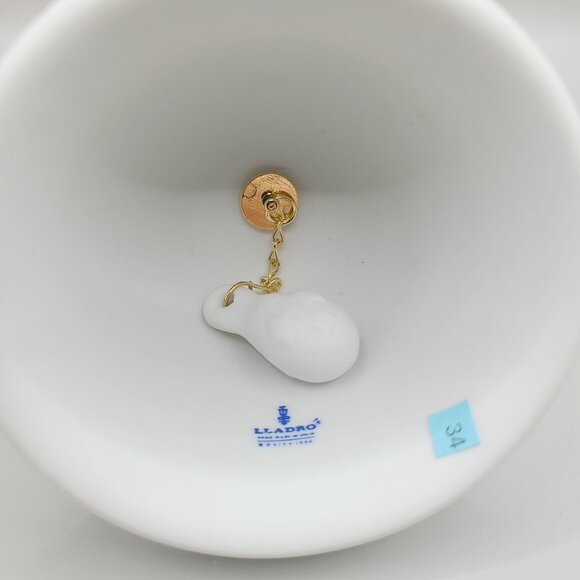 Lladro 1988 Christmas Bell Ornament Box & Certificate Porcelain Santa Reindeer - Picture 8 of 11